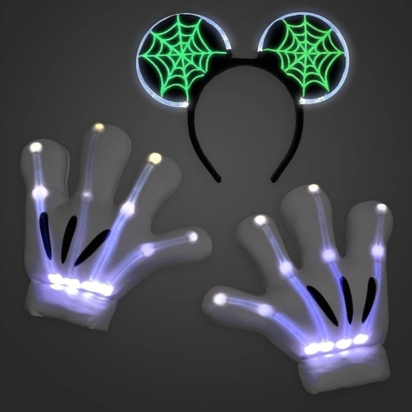 Mickey Glow Headband and Gloves Set - Picture 1 of 5